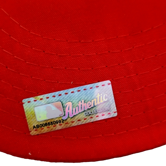 NWOT Authentic Cincinnati Reds New Era 59Fifty Stars and Stripes Flat Bill Hat - Picture 7 of 9